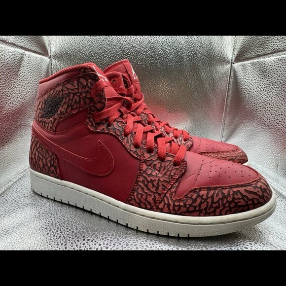 RARE 🚀 Size 11.5 - Nike Air Jordan 1 One Retro High Red Elephant 839115-600 - Picture 1 of 9